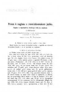 Prinos k naglasu u (novo)slovenskom jeziku / M. Valjavec