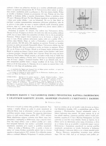 Dürerovi radovi u Valvasorovoj zbirci Prvostolnog kaptola zagrebačkog u Grafičkom kabinetu Jugosl. akademije znanosti i umjetnosti u Zagrebu / Stella Ubel