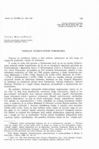 Fermani dubrovačkim pomorcima / Vesna Miović-Perić