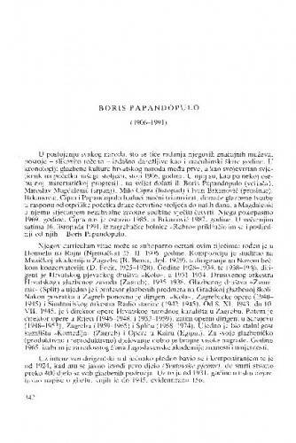 Boris Papandopulo (1906-1991) : [nekrolozi] / Lovro Županović