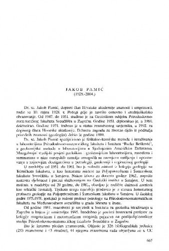 Jakob Pamić (1928.-2004.) : [nekrolog] / Ivan Jurković