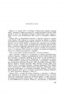 Frano Čale : [biografije novih članova Akademije]