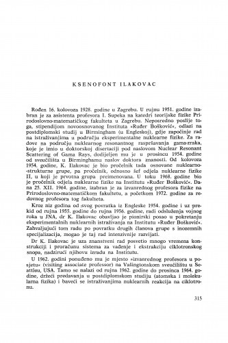 Ksenofont Ilakovac : [biografije novih članova Akademije]