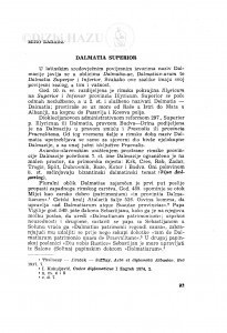 Dalmatia superior / M. Barada