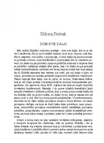Dom sve dalji / Nikica Petrak