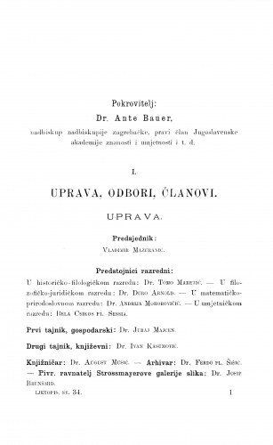 [Službeni dijelovi i izvještaji]