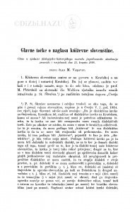 Glavne točke o naglasu kniževne slovenštine / M. Valavec