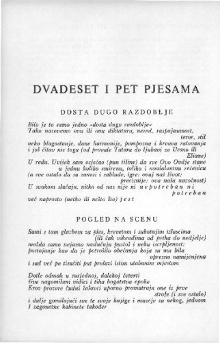 Dvadeset i pet pjesama / M. Slaviček