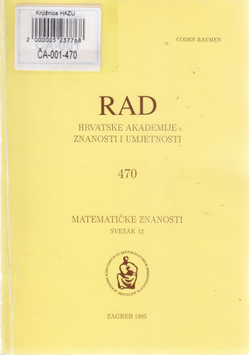 Sv. 12(1995)=knj. 46=knj. 470 / urednik Vladimir Volenec