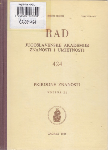 Knj. 21(1986)=knj. 424 / [urednik Mirko Malez]