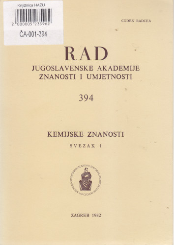 Sv. 1(1982)=knj. 18=knj. 394 / urednik Mihovil Proštenik