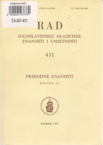 Knj. 22(1987)=knj. 431 / [urednik Mirko Malez]