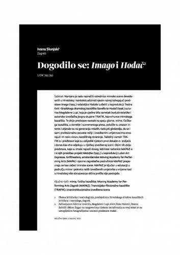 Dogodilo se: Imago i Hodač / Ivana Slunjski