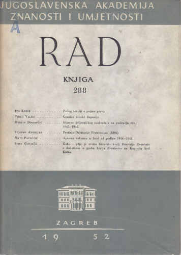 Knj. 4(1952)=288 / urednik Grga Novak