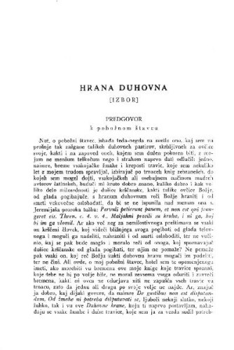 Hrana duhovna : (izbor) / Š. Zagrebec [i.e. Matija Marković]