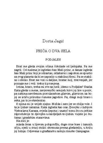 Priča o dva sela / Dorta Jagić