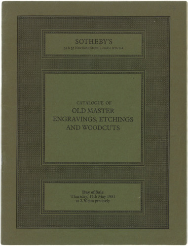 Old master engravings, etchings and woodcuts ... : day of sale Thursday, 14th May 1981 / Sotheby Parke Bernet & Co.