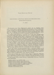 Eocenski ceritiji okolice Mečenčana kod Kostajnice / V. Kochansky-Devidé