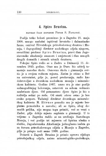 Spiro Brusina : [nekrolog] / P. S. Pavlović