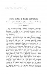 Jezične osobine u kotaru karlovačkom / R. Strohal