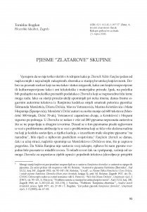 Pjesme "Zlatarove" skupine / Tomislav Bogdan
