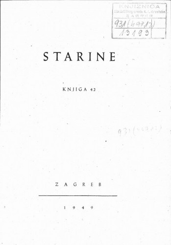 Knj. 42(1949) / uredili Marko Kostrenčić i Josip Badalić
