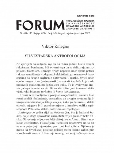Silvestarska antropologija / Viktor Žmegač