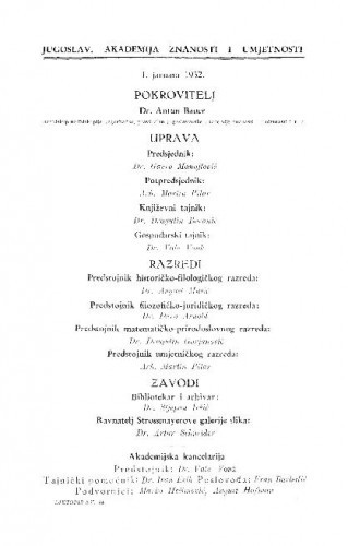 [Službeni dijelovi i izvještaji]