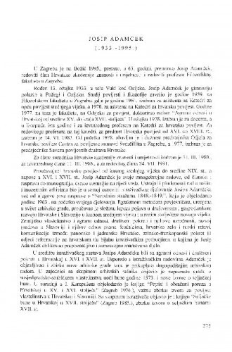 Josip Adamček (1993.-1995.) / Tomislav Raukar