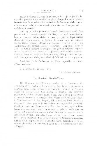 Dr. Branimir Livadić-Vizner / M. Dežman