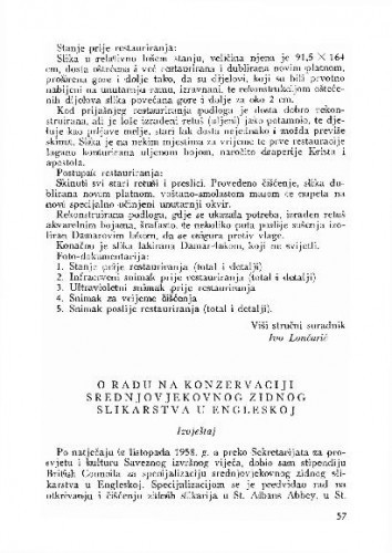 O radu na konzervaciji srednjovjekovnog zidnog slikarstva u Engleskoj / Ivan Tomljanović