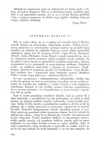 Interbau Berlin 57 / Geršić