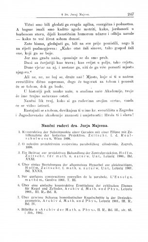 Naučni radovi dra Jurja Majcena / V. Varićak