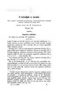 O krivuljah u ravnini : [ostatak] / K. Zahradnik