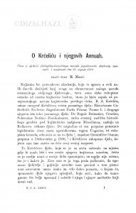 O Krčeliću i njegovih Annuah / M. Mesić