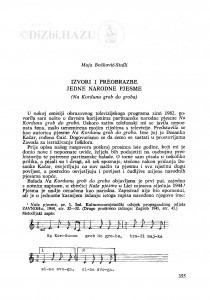 Izvori i preobrazbe jedne narodne pjesme (Na Kordunu grob do groba) / Maja Bošković-Stulli