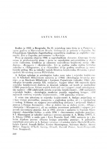 Antun Šoljan : [biografije novih članova Akademije]