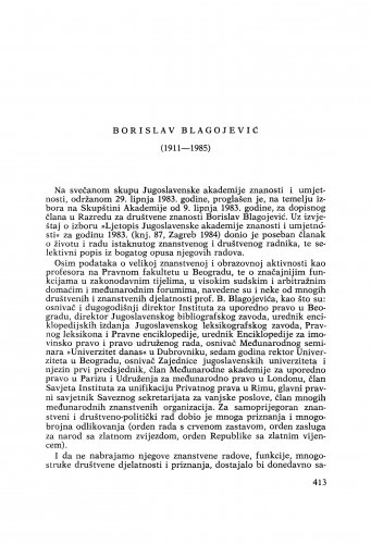 Borislav Blagojević : (1911-1985) / Vladislav Brajković