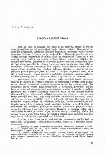 Likovna baština Stona / Cvito Fisković