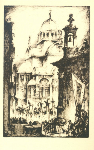 Vladimir Kirin: Šibenik / Procesija pred Katedralom