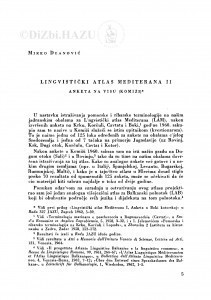 Lingvistički atlas Mediterana II : anketa na Visu (Komiži) / M. Deanović