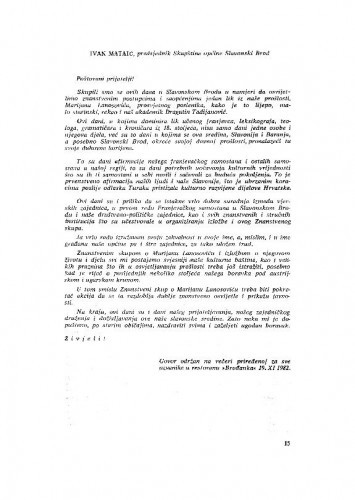 Govor Ivana Mataića, predsjednika Skupštine općine Slavonski Brod