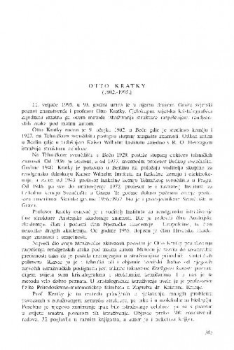 Otto Kratky (1902.-1995.) / Boris Kamenar