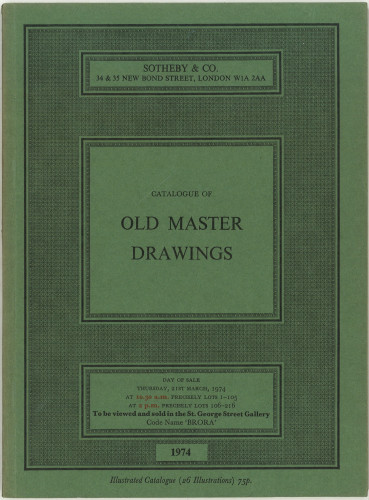 Catalogue of old master drawings including works by Parmigianino ... : day of sale, Thursday 21st March, 1974 / Sotheby & Co.