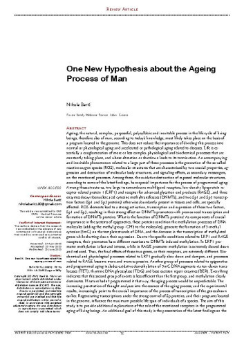 One new hypothesis about the ageing process of man / Nikola Barić