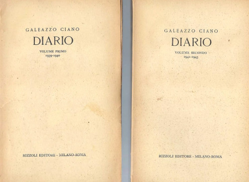 Diario / Galeazzo Ciano ; [autori predgovora Ugo d`Andrea, Sumner Welles]