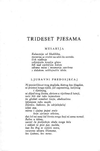 Trideset pjesama / Jorge Luis Borges ; sa španjolskog preveo Marko Grčić