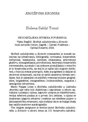 Književna kronika / Helena Sablić Tomić