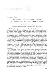 Koncentracija hemoglobina i intenzitet oksidiranja u riba / S. Gelineo