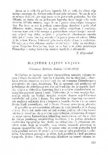 Majstor lijepe knjige Giovanni Battista Bodoni (1740-1813) / Lj. B.